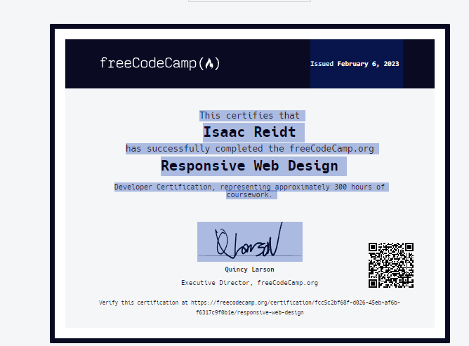 ireidt's tweet photo. html/css done at @freeCodeCamp started CS50 comp science course, as well as restarting the Javascript courses at freecodecamp.  also going to start the Odin Project stuff as well. https://t.co/kvdgYSGdq5