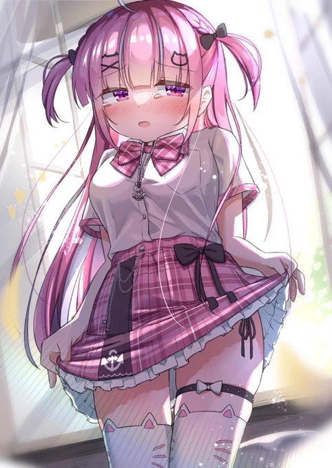 「…いつまでこうしてればいいの…?」あくあーと #湊あくあ #ホロライブ 