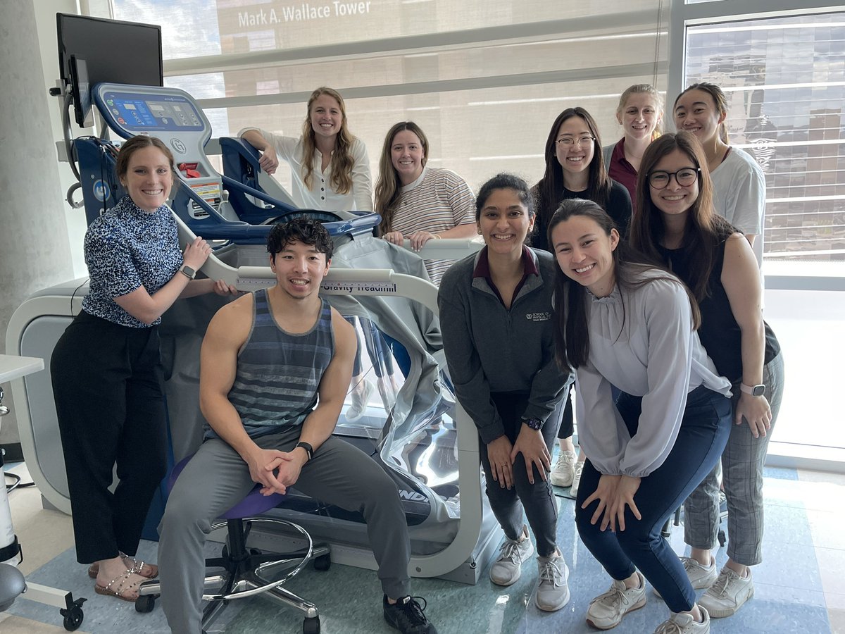 Thanks <a href="/TWUHouston/">TWU Houston</a> DPT <a href="/twupt/">@TWUPT</a> students for showing me your research on the Antigravity treadmill! It was fun to test out!