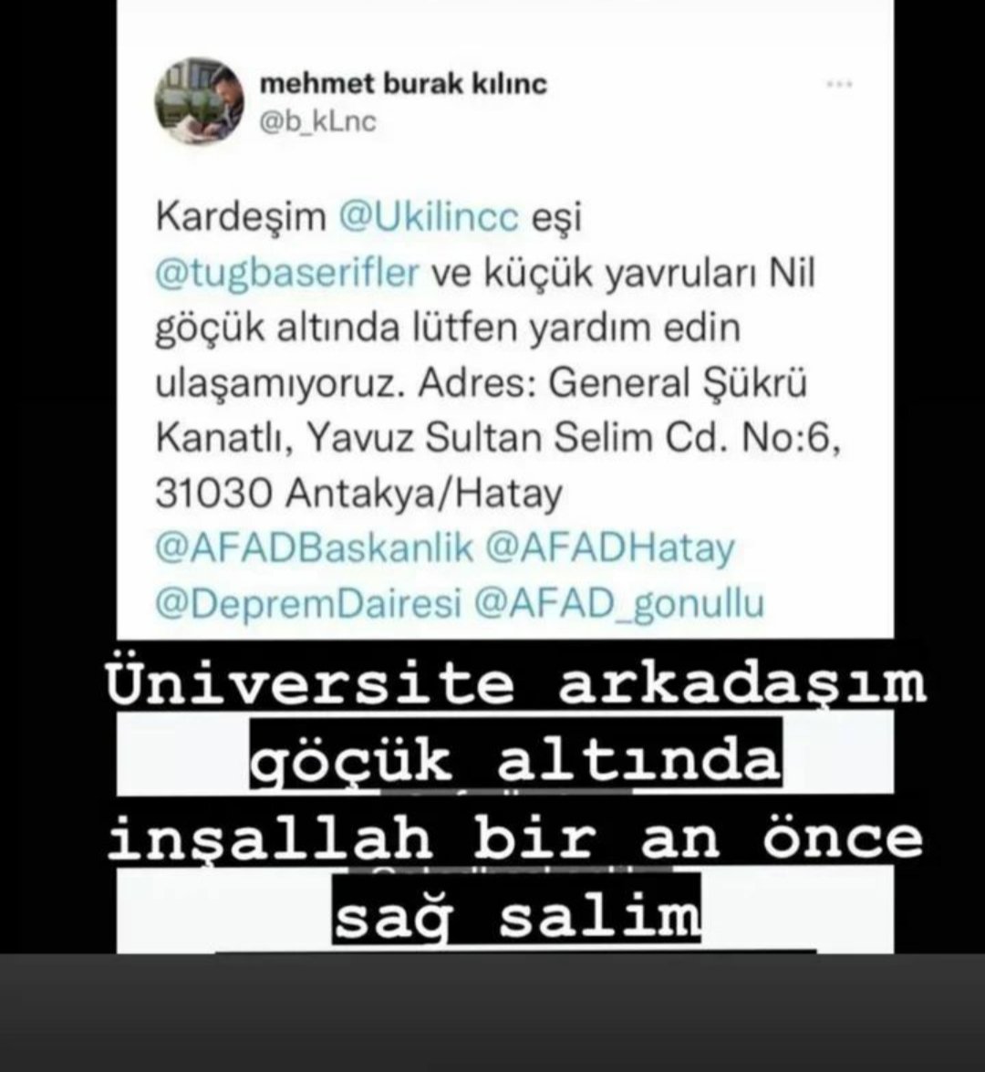 #deprem Hatay'da arkadaşımızdan haber alamıyoruz #hataydepremi
<a href="/AFADBaskanlik/">AFAD</a> <a href="/AFADHatay/">AFAD HATAY</a>