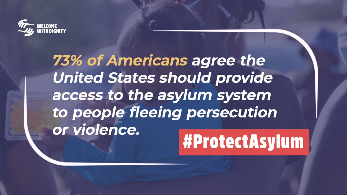 carecensf's tweet photo. 73% of Americans support the right to seek asylum. 

It’s time for @POTUS to represent the people and keep his promises by restoring access to asylum. The #SOTU is an opportunity to turn a new page. #WelcomeWithDignity #RestoreAsylum https://t.co/NmEuJdwK9m