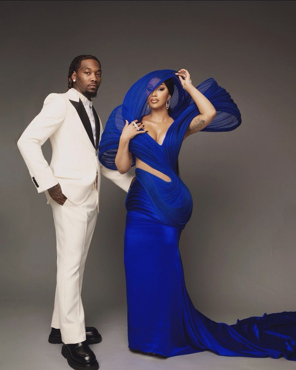 cardi b blue dress grammys 2023 Cardi B's 2023 Grammys Look Will Have You Saying I Like It