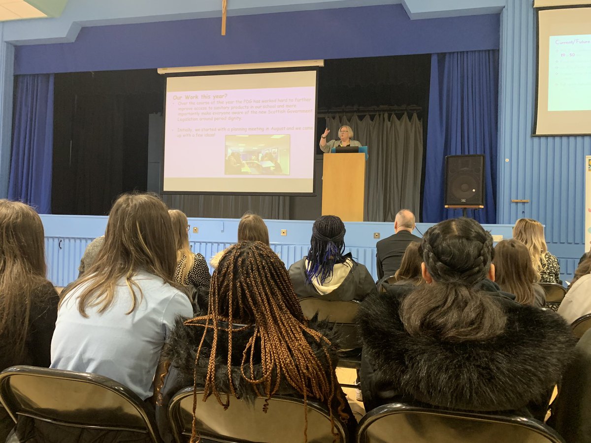 Thank you @HolyroodSec  for inviting our P7 girls to the launch of @GlasgowCC period dignity month. Our girls enjoyed listening to all the speakers especially Anna and Zainab @HolyroodPDG and picking up products from @HeyGirlsUK #perioddignitymonth