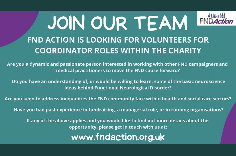 Tom Plender (@tomplender) on Twitter photo <a href="/FNDAction/">FND Action</a> are recruiting for coordinator roles! Have you had experience running organisations or fundraising? Are you passionate about the FND cause? If so get in touch, details below! <a href="/FNDAction/">FND Action</a> are recruiting for coordinator roles! Have you had experience running organisations or fundraising? Are you passionate about the FND cause? If so get in touch, details below!