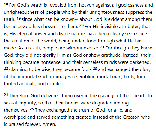 CautiousWise's tweet photo. Romans 1 https://t.co/uhWzryG90x