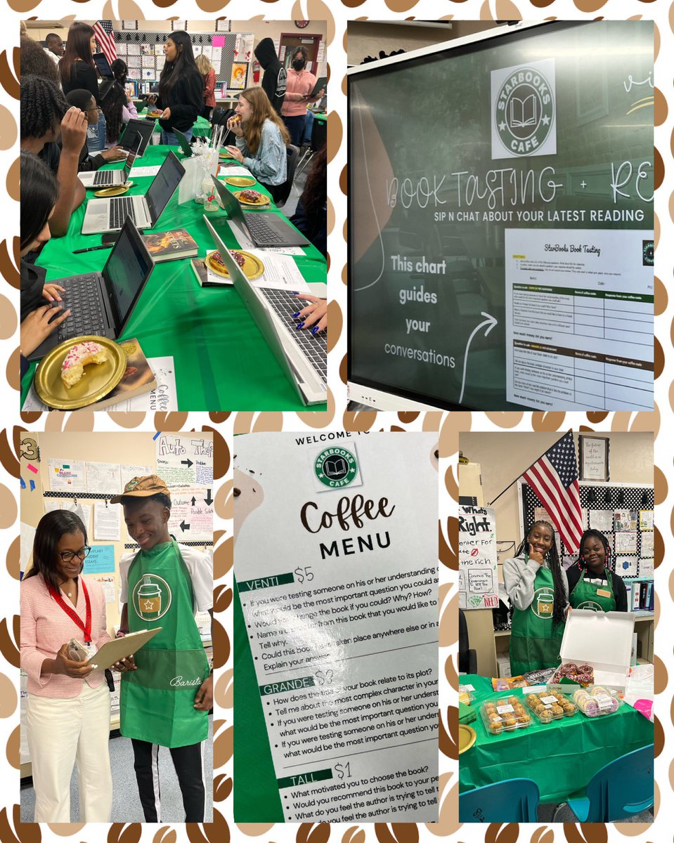 Students in <a href="/heyMsMarshall/">TMarshall</a> reading classes participated in a book tasting today during their Starbooks Cafe activity. Students used a choice menu to engage one another in leveled questions about their free choice novels. Amazing activity!  <a href="/Prin_Robinson/">Tameka Robinson</a> <a href="/southPbcsd/">SouthRegionPBCSD</a> @SommerPBCSD
