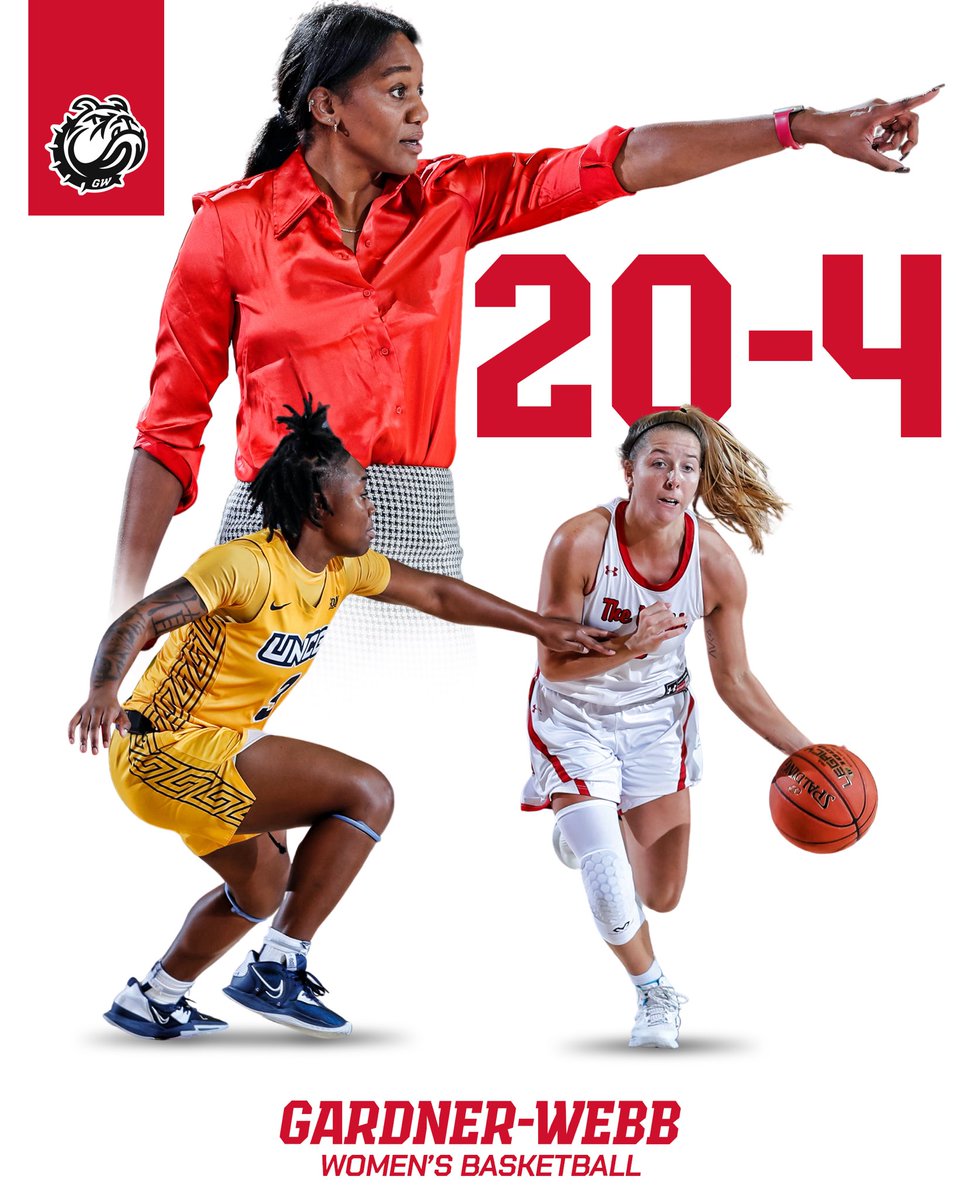 <a href="/GWU_WBK/">Gardner-Webb Women’s Basketball</a> is one of only four teams in the Carolinas – women or men – to reach the 20-win mark so far this season. Catch them at home Wednesday night at 7 pm!! #BornToRun