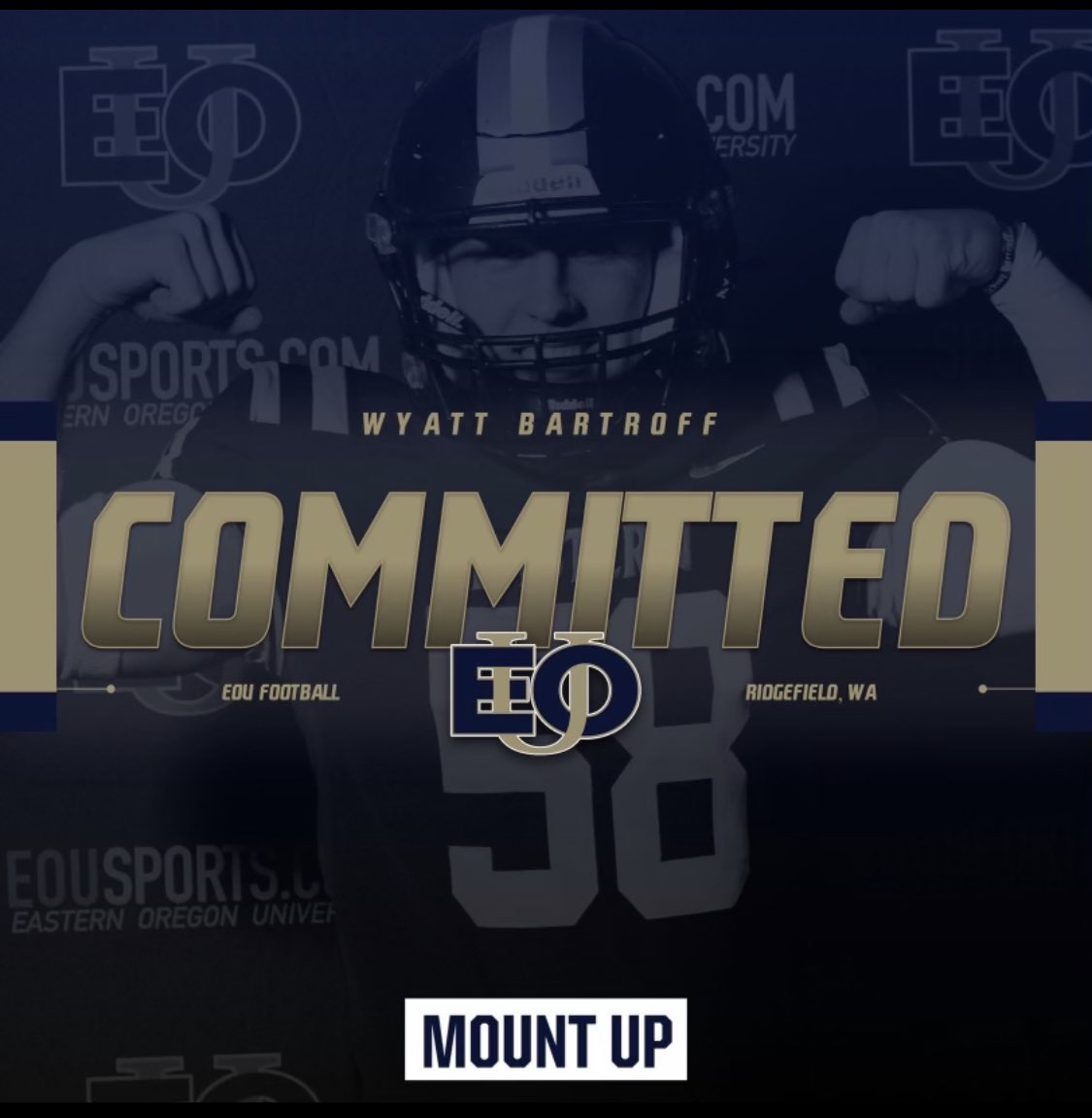 Wyatt Bartroff (@wyatt_bartroff) on Twitter photo Excited to announce my commitment to Eastern Oregon University! I would like to thank my family and everyone that has supported throughout my journey. Huge thanks to the EOU coaching staff for this amazing opportunity.<a href="/coachbryanmills/">Bryan Mills</a> <a href="/CoachTaylorEOU/">Coach Solo Taylor</a> <a href="/EouFootball/">EOU Football</a> <a href="/RHSSpudderFB/">Ridgefield Football</a> Excited to announce my commitment to Eastern Oregon University! I would like to thank my family and everyone that has supported throughout my journey. Huge thanks to the EOU coaching staff for this amazing opportunity.<a href="/coachbryanmills/">Bryan Mills</a> <a href="/CoachTaylorEOU/">Coach Solo Taylor</a> <a href="/EouFootball/">EOU Football</a> <a href="/RHSSpudderFB/">Ridgefield Football</a>