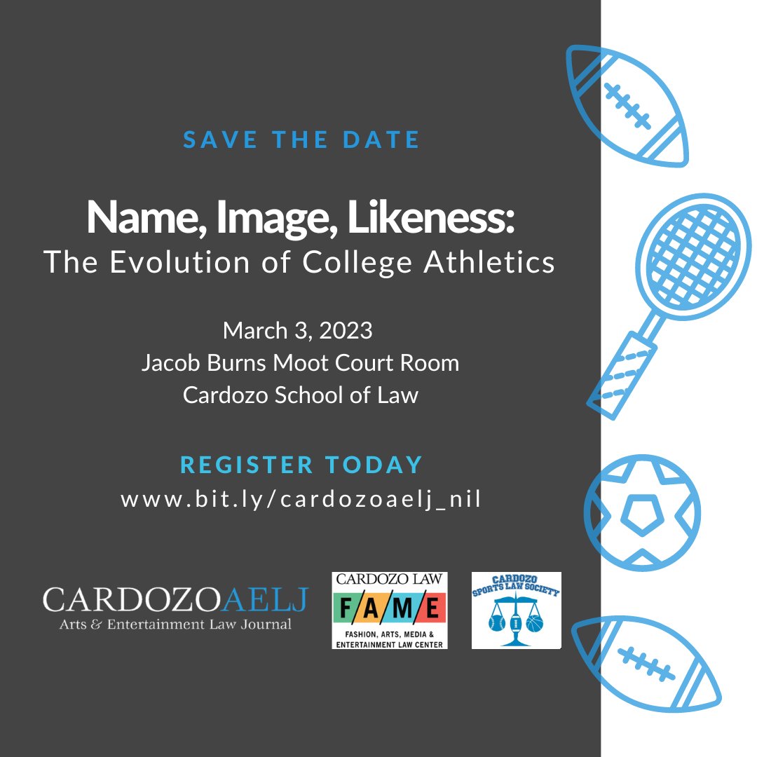 Cardozo AELJ on Twitter "The Cardozo Arts & Entertainment Law Journal