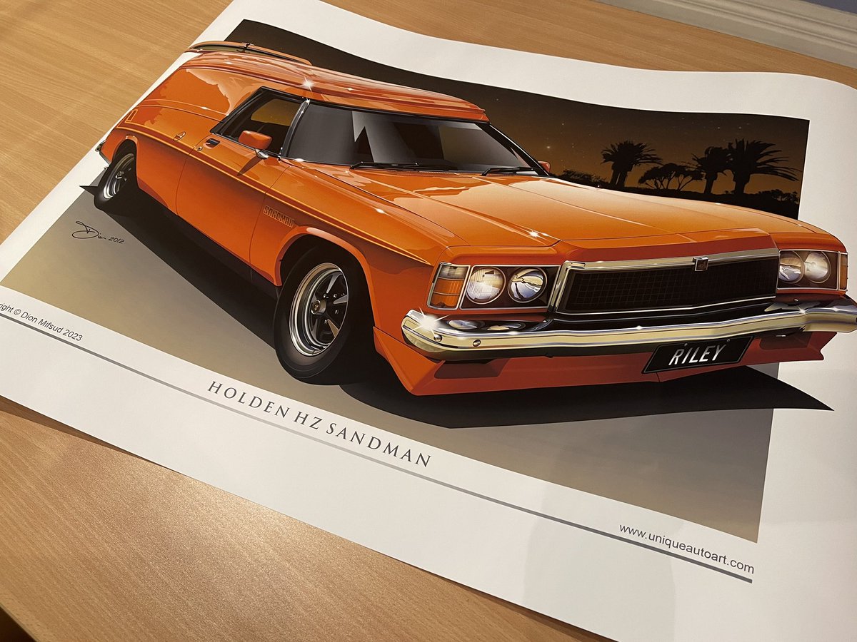 One of the coolest vans ever made. This hand drawn digital illustration is of the 1977 Holden Sandman in Valencia Orange #holden #carart #prints #art #futurenft #sandman