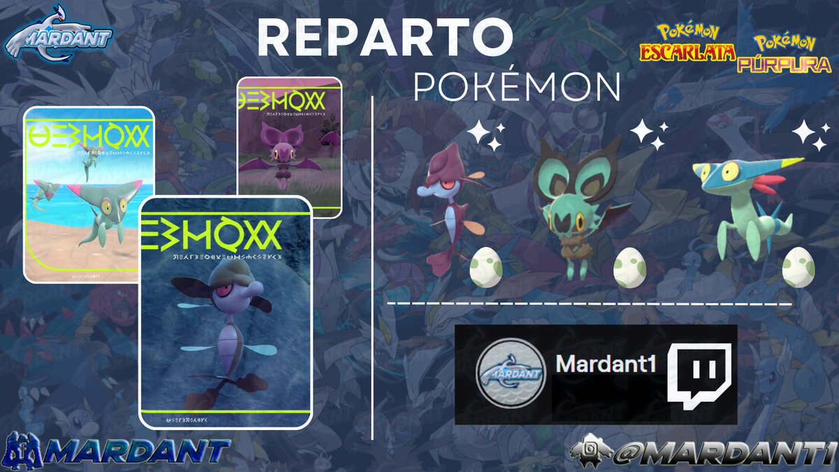 🚨 REPARTO TRIO DRAGON EN DIRECTO 🚨

✨ Skrelp Shiny
✨ Dreepy Shiny
✨ Noibat Shiny

PUEDES OBTENER LOS TUYOS ENTRANDO AL DIRECTO LOS ESPERAMOS 

HORARIO DE DIRECTO 
7:00 PM HORA EL SALVADOR / MÉXICO
8:00 PM HORA PERÚ 
10:00 PM HORA CHILE 
🚨 twitch.tv/mardant1 🚨