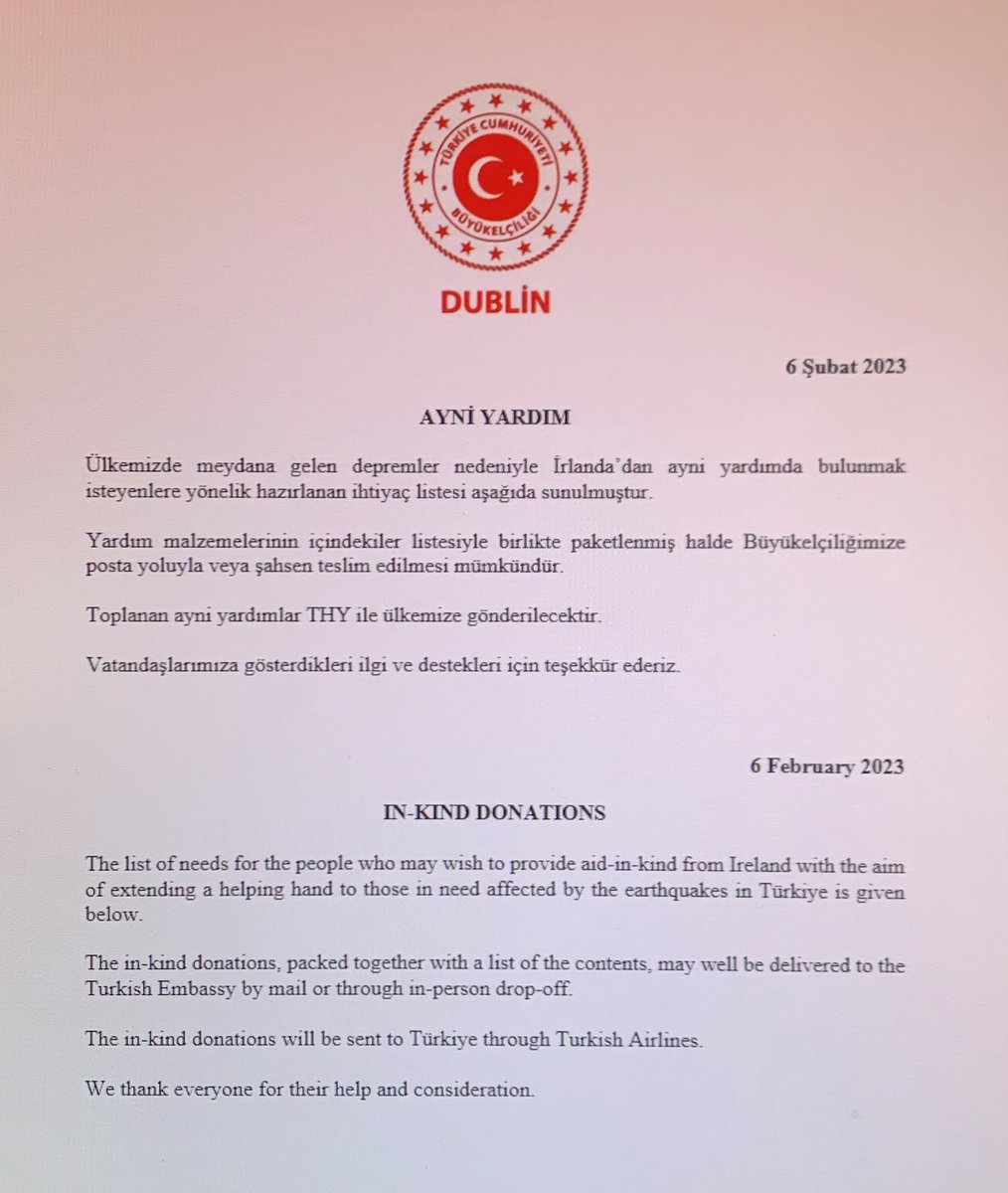 Türkiye in Ireland tweet media