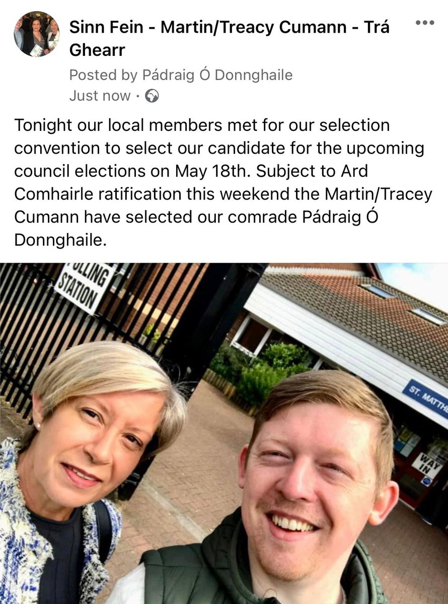 Increasing work commitments have made me make the difficult decision not to stand for re-selection to contest  upcoming local elections. While it has been an honour to represent residents of Titanic I am delighted to have proposed @81Pod at tonight's selection convention.