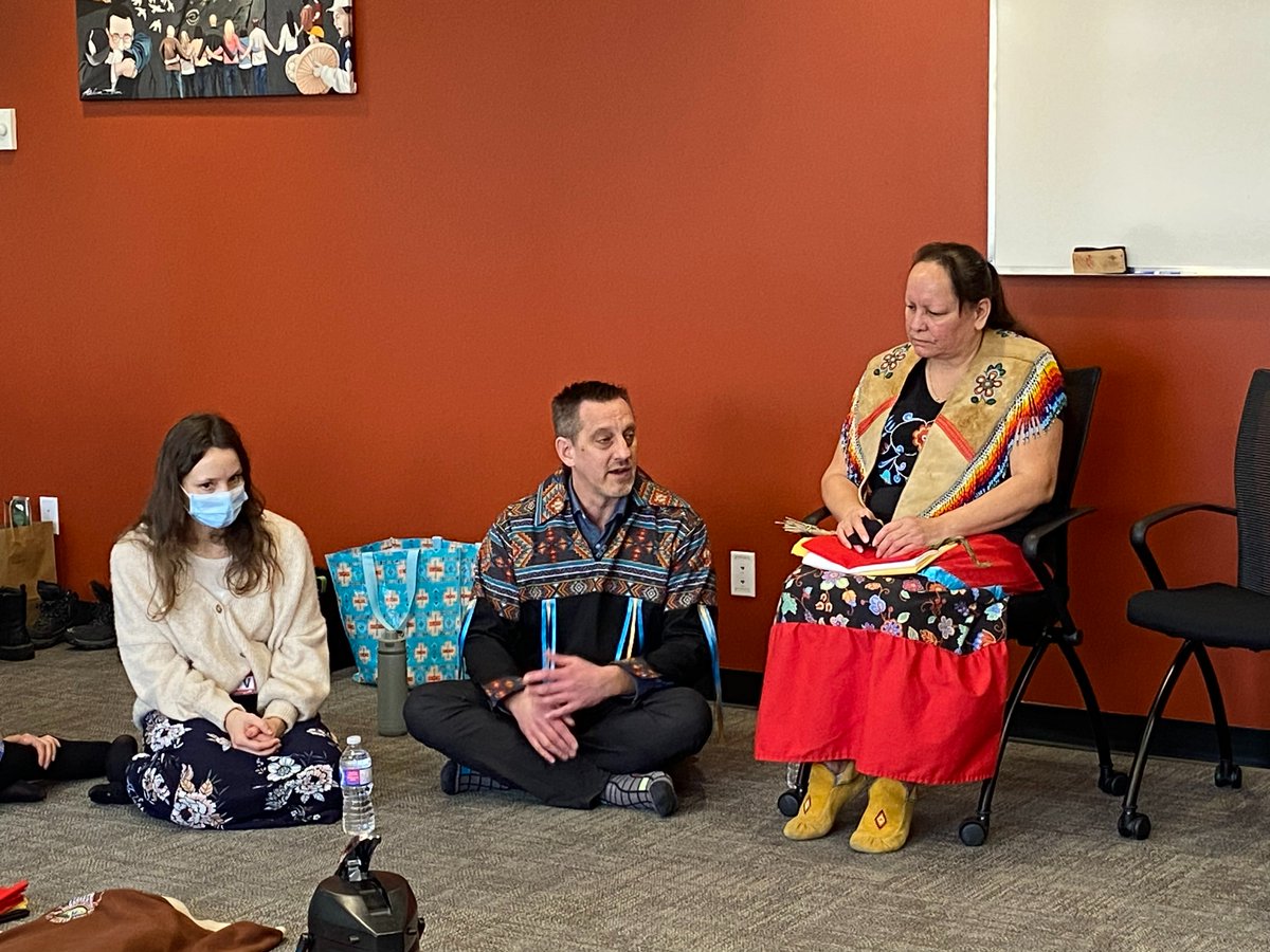 northern_norton's tweet photo. Very glad our Indigenous Learning Centre could be a good place for Elders, grandmothers, &amp; @NRCan @RNCan staff to gather for this #renaming ceremony. We are grateful to our Elder-in-Residence, Heather Poitras, who helped us all connect &amp; bring the ceremony here. #reconciliation https://t.co/8tL2MhEk86