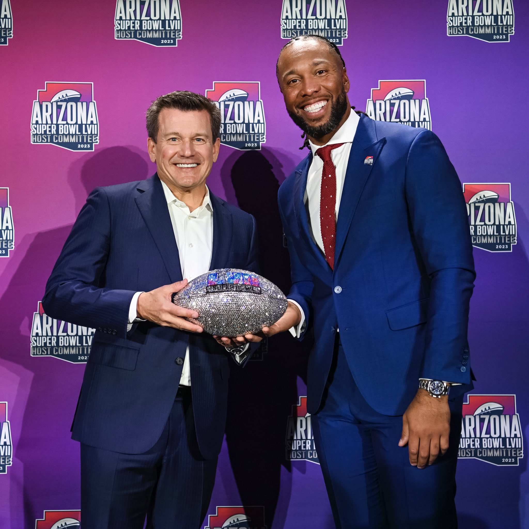 Arizona Cardinals on X: What a way to kickoff the week 🏈 Michael Bidwill,  Governor Katie Hobbs, Larry Fitzgerald and the rest of the Super Bowl LVII  Host Committee officially welcomed our