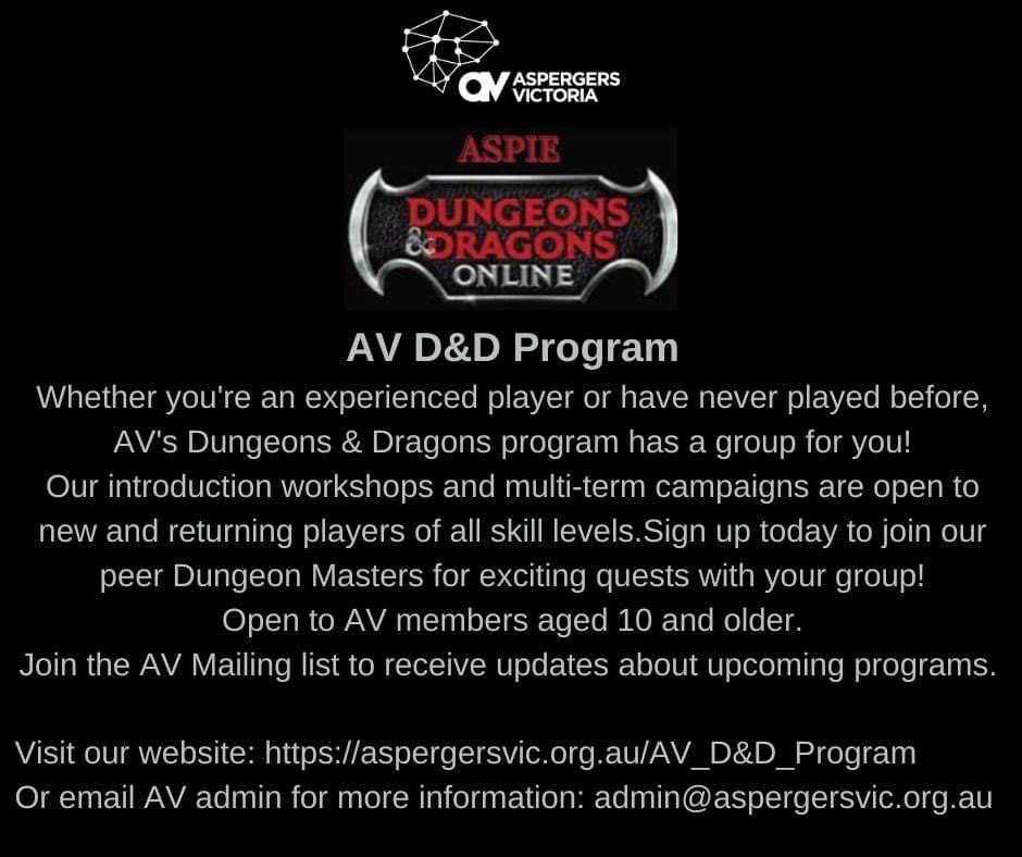 D&amp;D for Home Schoolers &amp; Distant Ed: this new Thursday lunchtime D&amp;D group is due to start this Thursday and will run for the rest of Term 1, 12pm to 3pm online via Zoom. 
#schoolcant
#schoolrefusal
#homeschool #homeschooling