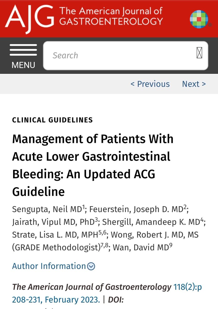 2023 ACG guidelines for LGIB summary:
-Oakland score <9, early discharge
-Stable, Hgb>7 target
-Anticoag reversal usually 🙅🏻
-🚫 TXA
-CTA for brisk bleed
-No NSAIDs after major bleed
-Scope early but non-emergent

#emergency #icu #data #science #medtwitter #foamed #foamcc #foam
