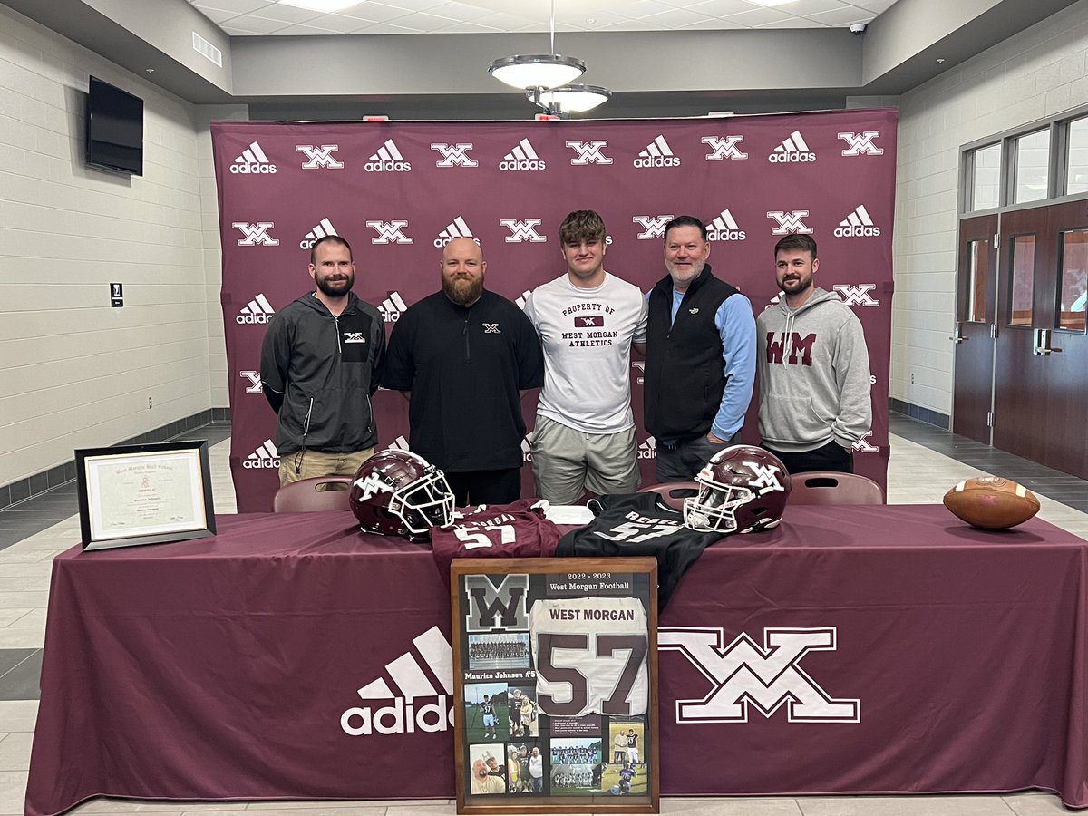 WestMorganHS's tweet photo. Congratulations to Maurice Johnson for signing with Gordon State College today. https://t.co/9m6a5wzCDp