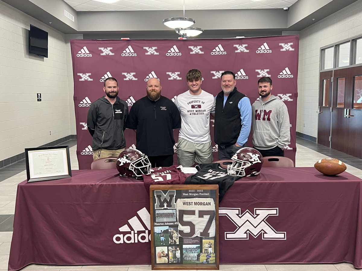 WestMorganHS's tweet photo. Congratulations to Maurice Johnson for signing with Gordon State College today. https://t.co/9m6a5wzCDp