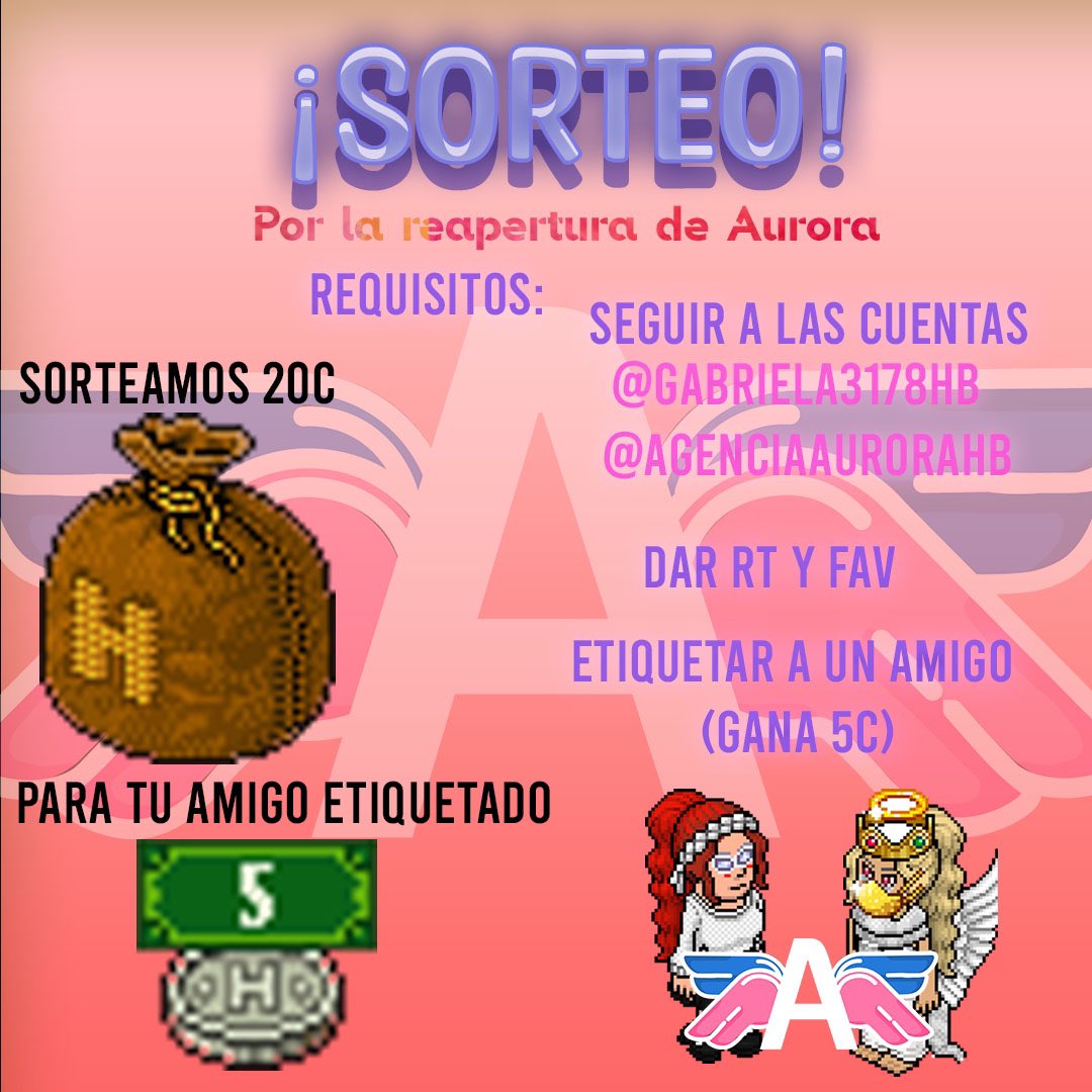gabriela3178hb's tweet photo. ¡SORTEO FLASH! Por la reapertura de la agencia Aurora✨ 
Requisitos
Seguir a @gabriela3178hb y @AgenciaAurorahb 
Rt🔁
Y etiqueta a un amigo, se lleva 5c
El sorteo finaliza el 08/02 a las 8:00pm Venezuela🫶🏽❤️. https://t.co/jbSuKjrnTZ