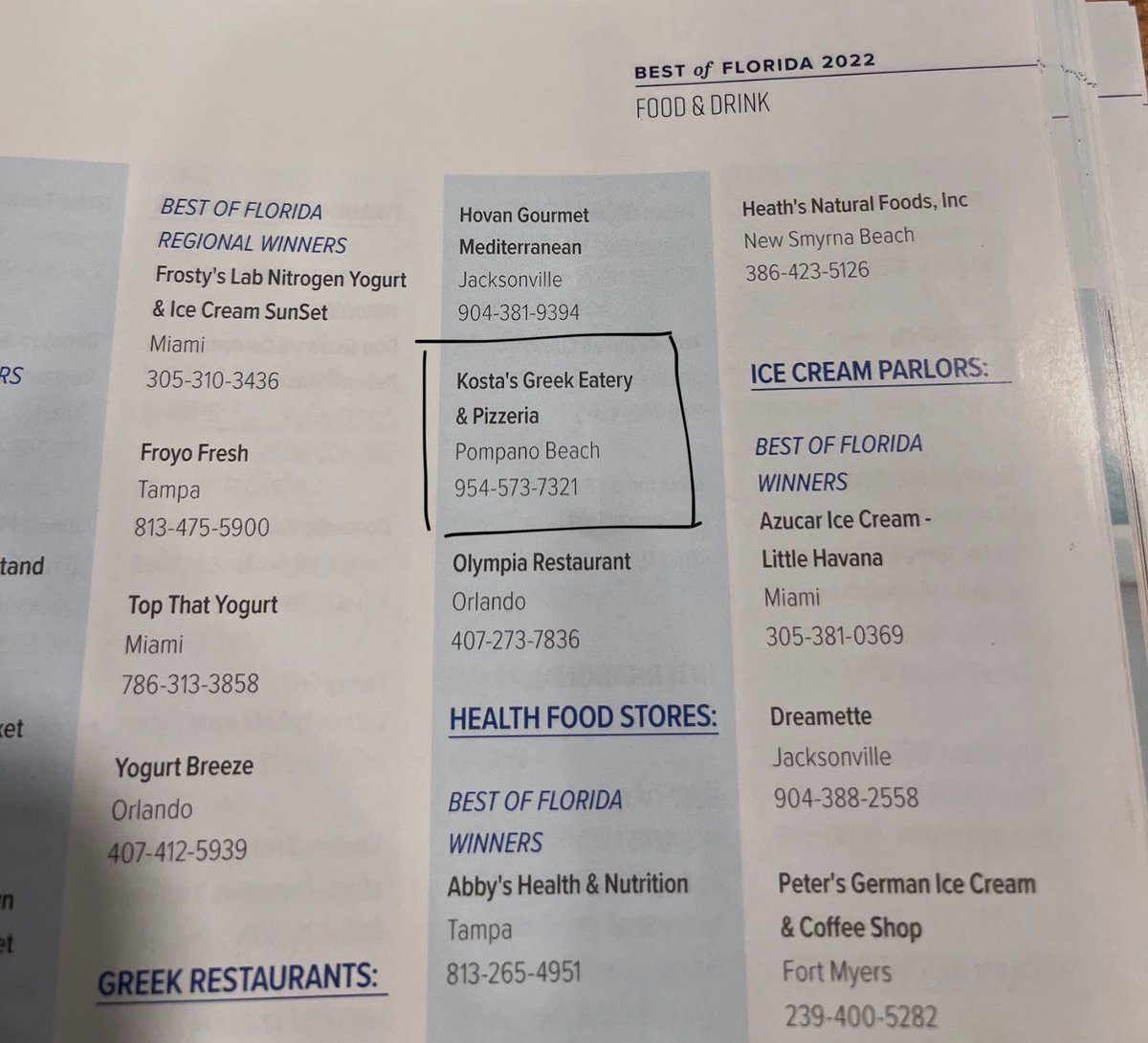 GreekEatery's tweet photo. Dave Portnoy, Magazines, hashtags…. Kostas is voted the hot spot in FL!!! 💪💙🇬🇷Come and get a taste of what everyone is raving about! 

Kostas Greek eatery and pizzeria
1940 NE 49th St pompano beach FL 33064 
954-573-7321 https://t.co/qvcis3jy7H