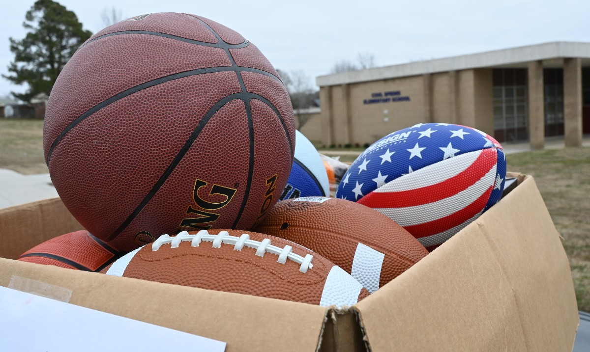 Thank you to our good friends over at Pemberton Elementary School, who sponsored a collection of sports equipment for our students at Walnut Hill, Lakemont, & Cool Spring Elementary.  We received footballs, basketballs, baseballs, yoga mats, & more. #teamworkisdreamwork