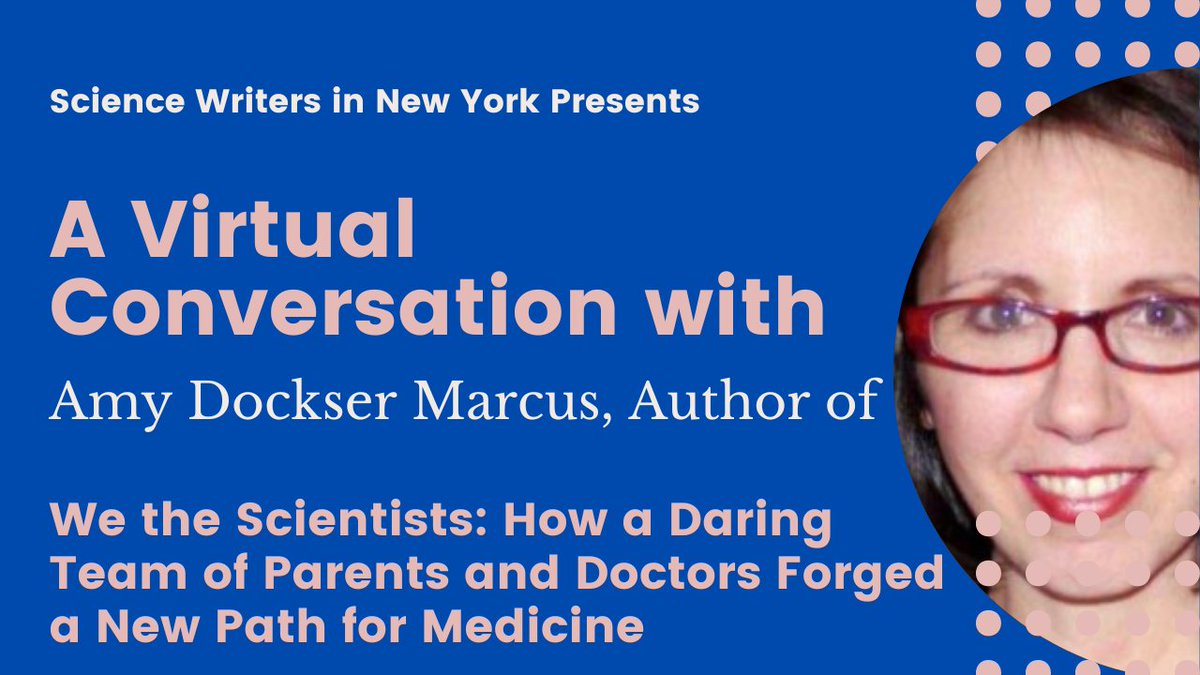 Science Writers in New York aka SWINY 🐷 (@swiny) on Twitter photo Join us 2/8 at 7 pm EST when <a href="/Dlloydlevine/">David Levine</a> talks with <a href="/WSJ/">The Wall Street Journal</a> reporter <a href="/AmyDMarcus/">Amy Dockser Marcus</a> about her new book, We the Scientists: How a Daring Team of Parents and Doctors Forged a New Path for Medicine. For more info and to register ➡️ swiny.org/2023/01/feb-8-… Join us 2/8 at 7 pm EST when <a href="/Dlloydlevine/">David Levine</a> talks with <a href="/WSJ/">The Wall Street Journal</a> reporter <a href="/AmyDMarcus/">Amy Dockser Marcus</a> about her new book, We the Scientists: How a Daring Team of Parents and Doctors Forged a New Path for Medicine. For more info and to register ➡️ swiny.org/2023/01/feb-8-…