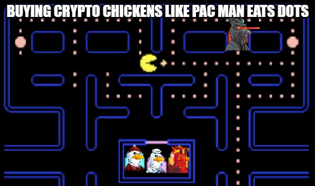 No experience needed to play. Just enjoy 🐔🐔
#NFT #NFTs #NFTCommunity #Memes #chickens #PacMan #CoopfollowCoop #ETH #Ethereum #videogames