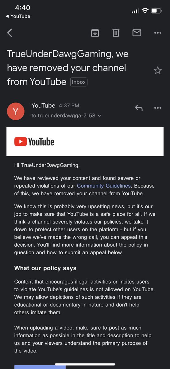 EVERYONE PLEASE SHARE THIS WITH <a href="/TeamYouTube/">TeamYouTube</a> !! MY ACCOUNT HAS BEEN TERMINATED FOR NO REASON! I HAVE NEVER VIOLATED ANY GUIDELINES OR EVEN RECEIVED A SINGLE STRIKE