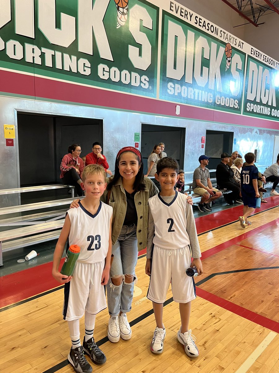 Sundays are better when you get to see THREE of your students play in their basketball game! (Two of them pictured below🤩)