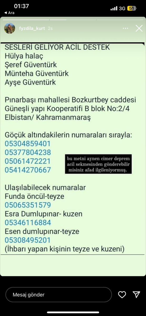 Lütfen yayabilir misiniz
#deprem #elbistanyardim #Elbistan #Kahramanmaras #marasdeprem