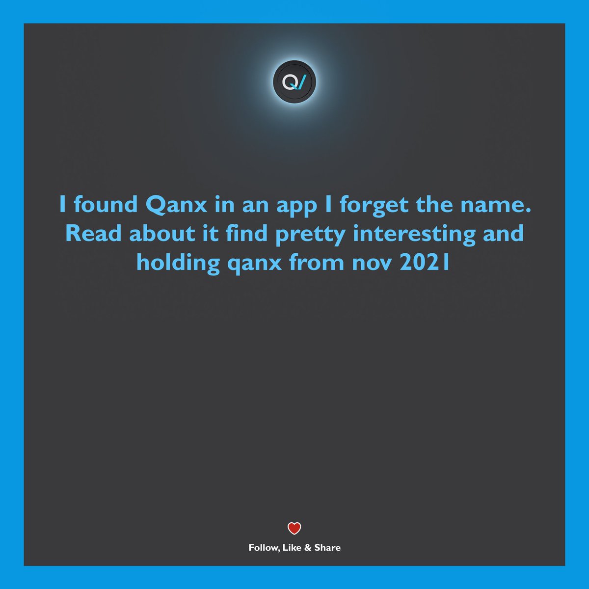 I found Qanx since 2021 and I am still holding.