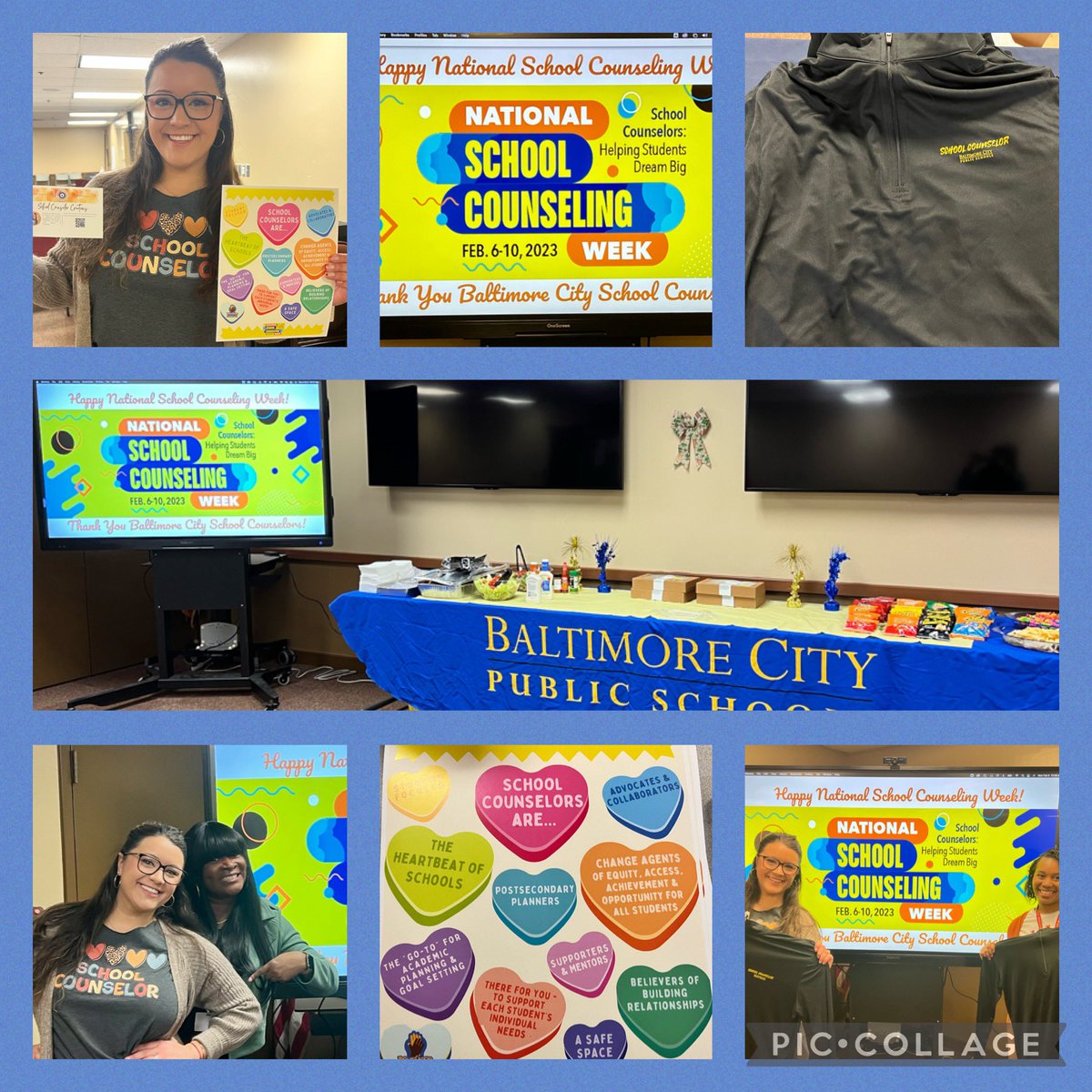 SuzieWesh's tweet photo. Today was a great day! School counselors make a world of difference in our students lives. So glad I get to celebrate some of the very best in @BaltCitySchools ! Happy National School Counseling Week! 🙌🏾#NSCW23 #KickOffCelebration 🤩 @ASCAtweets @MSCA_MD https://t.co/YulfwAheKk
