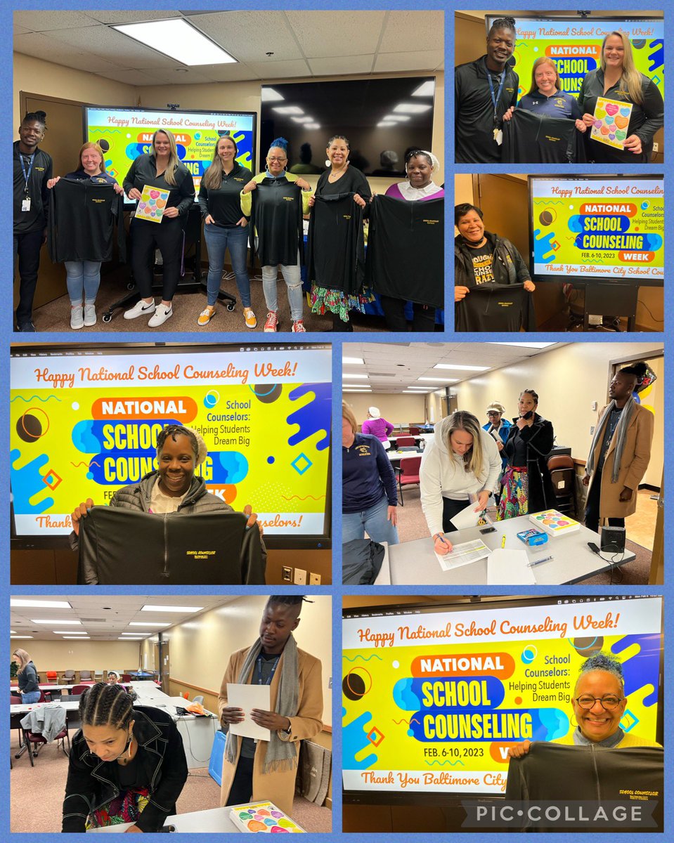 SuzieWesh's tweet photo. Today was a great day! School counselors make a world of difference in our students lives. So glad I get to celebrate some of the very best in @BaltCitySchools ! Happy National School Counseling Week! 🙌🏾#NSCW23 #KickOffCelebration 🤩 @ASCAtweets @MSCA_MD https://t.co/YulfwAheKk