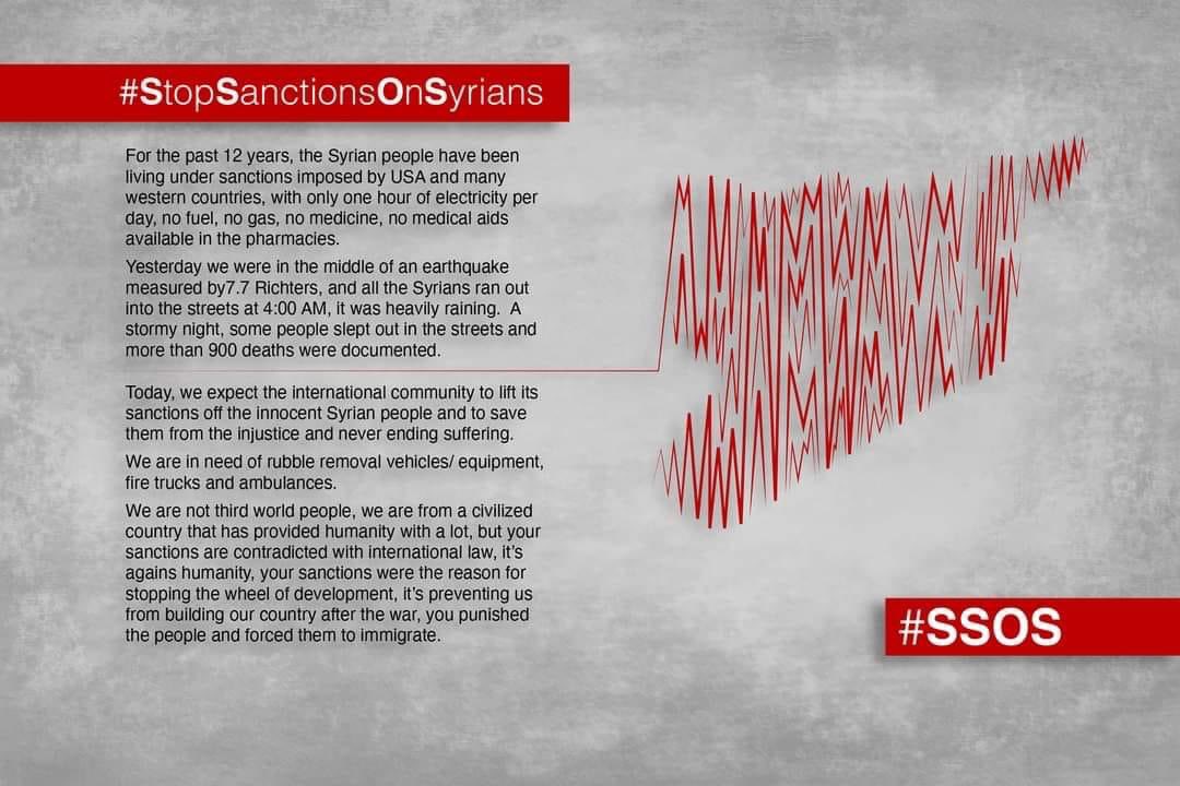 mando_bayan's tweet photo. @AD__UAE_ #Lift_sanctions_against_Syria
#StopSanctionsOnSyrians #SSOS 
#syriaearthquake
#SaveSyria #HelpSyria https://t.co/dY0PrmrwIf