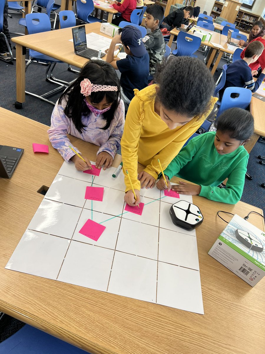 More with robots! Today we coded a story mountain and then retold our latest read aloud! So engaging! Thank you <a href="/MrsAllenGPEIFT/">Julia Allen</a> and <a href="/GPE_GatorPond/">Goshen Post Elementary Library</a> #gogpgators <a href="/GoshenPostES/">Goshen Post ES</a>