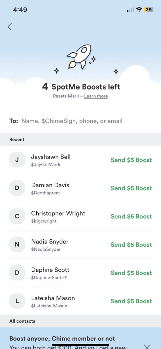 tony27051311's tweet image. i have 4 boost me, boost for boost #CHIME  #SPOTME #CHIMEBOOST       $kristopher-smith-45