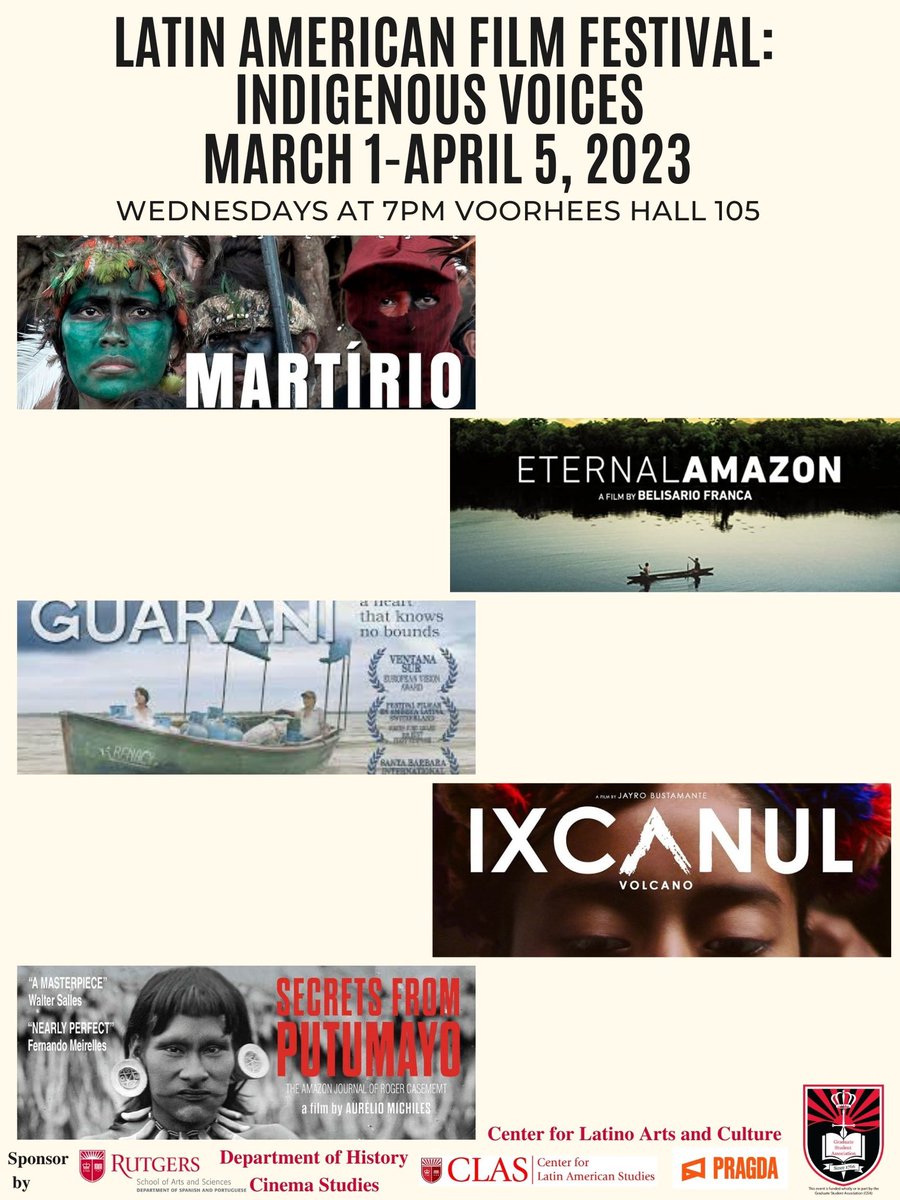 Ojo NJ/NYC/Philly people #IndigenousVoices Rutgers Latin American Film Festival