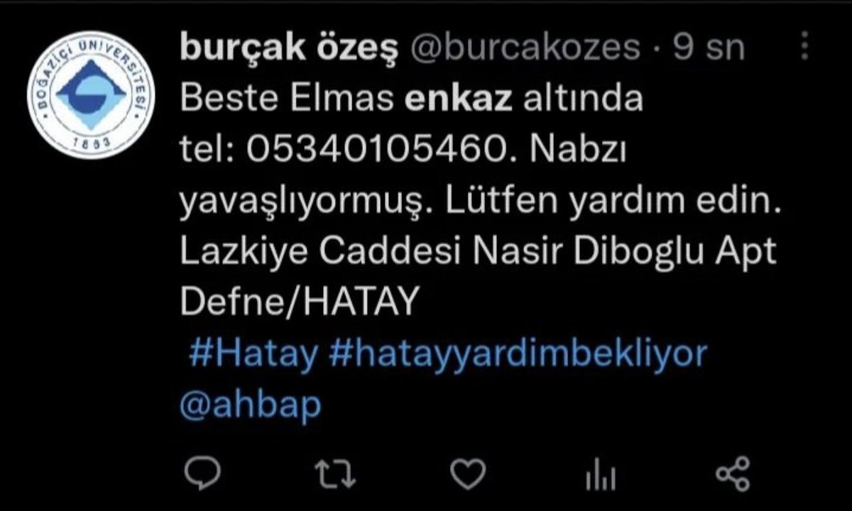 naarmin5's tweet photo. #Hatay #hatayyardimbekliyor #deprem #hataydepremi   @HatayValiligi https://t.co/FDrt90DKsT