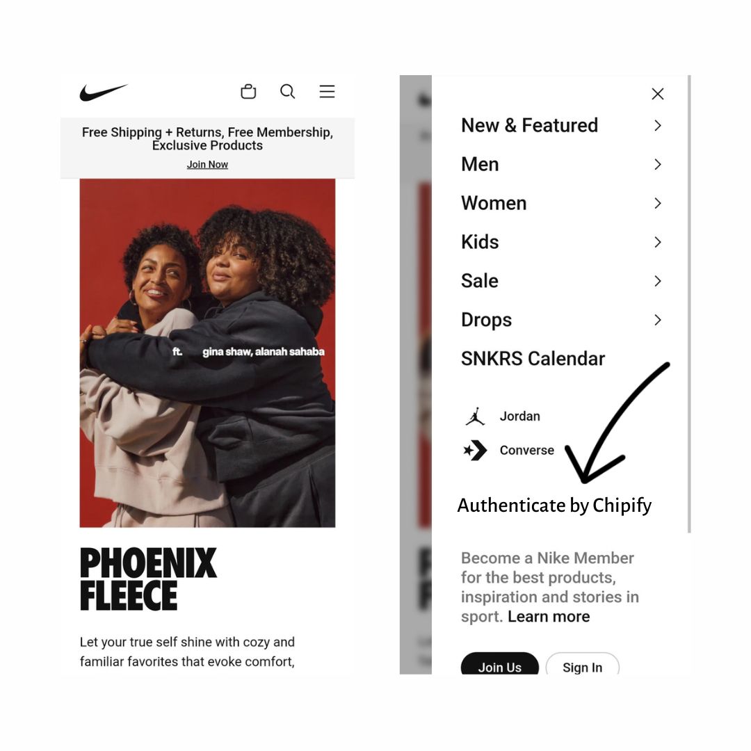 ChipifyInc's tweet image. You can go directly to a companies website, search for their ‘Authenticate by Chipify’ feature, and then hold your phone directly to the product. A verification screen will appear, and you can rest assured that your product is legit. The feature is available on the Nike page.