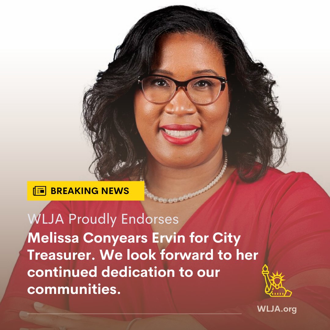 W4LJA's tweet photo. WLJA is proud to endorse Melissa Conyears Ervin for City Treasurer and we look forward to her continued dedication to our communities. Thank you! 

#MelissaConyearsErvin #CityTreasurer #WLJA #ChicagoElections #Endorsement https://t.co/uv7JoEAccB