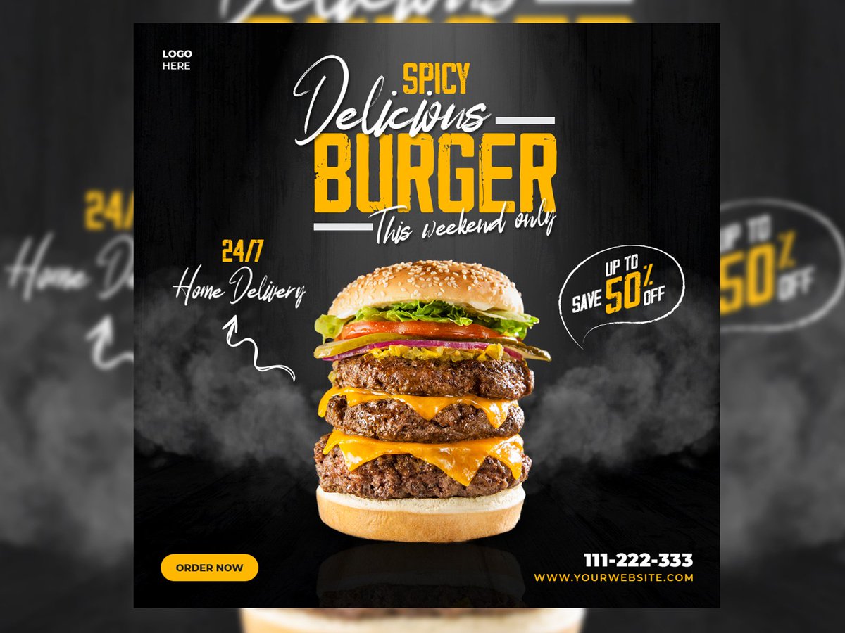 FarhanR71088528's tweet photo. Burger Post Design
#posterdesign #socialmedia #socialmediapostdesign
#burger #burgerpost #graphicdesign #designers #posterdesign #designing https://t.co/6EMMvP0ahm