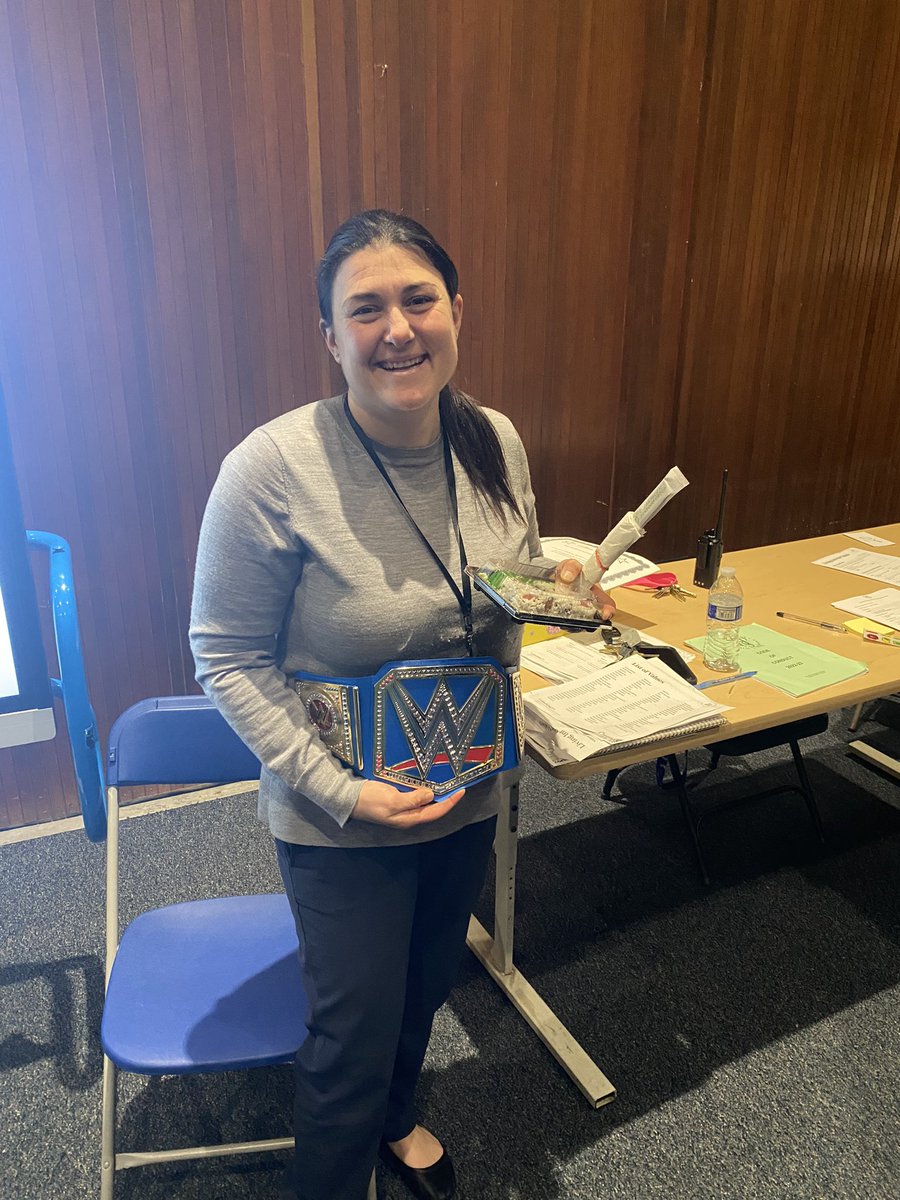 Congratulations to Liz Burkhard on being named this month’s #ChampionoftheMonth , an award we give monthly to someone nominated by staff for being a champion for students. Well deserved! Wear the belt proudly. @dmurph88 @rebecca_bilski @Gordond1117 @MrsJ_Ferrara