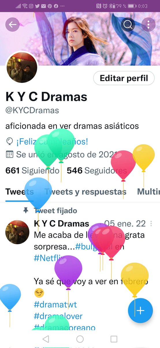 KYCDramas's tweet photo. 43 años y me gustó ver los globitos
Me encanta que todavía no perdí mi faceta infantil!!!! https://t.co/UfHGZJ84mX