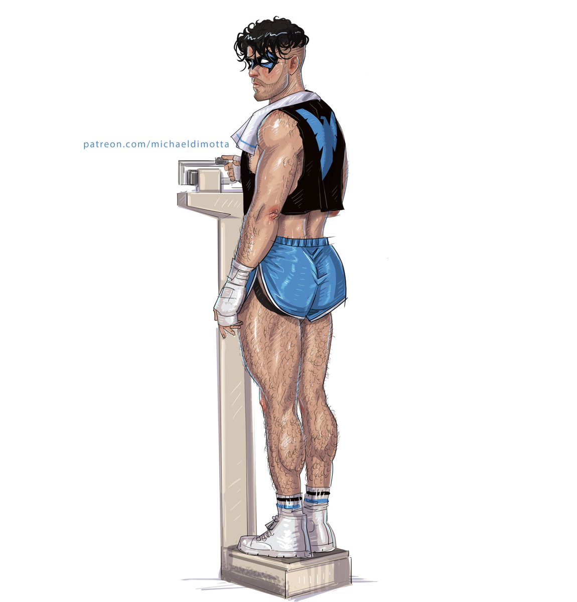 MjDiMotta's tweet photo. Another fun sketch request for last week of #nightwing weighing in! #batfamily #dccomics #nightwingedit #dickgrayson #nightwingcosplay #nightwingfanart #sketchrequest #weighingscale #weighingin #michaeldimotta https://t.co/NL5oO4DwgT