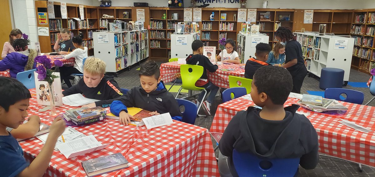 #Booktasting is on the menu at <a href="/GlenwoodES/">Glenwood Elementary</a> this week.  We're all committed to trying something new and breaking out of our reading comfort zone. <a href="/JennClementsVB/">Jennifer Clements</a> <a href="/VBLA_LMS/">VBLA LMS</a> <a href="/davidbfrench/">david french</a>