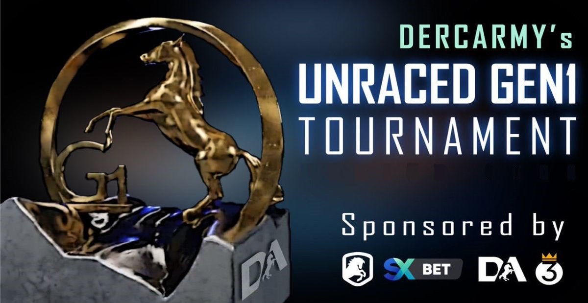 📣 - WE ARE RACING! - 📣

🏁 Our Unraced Gen1 Tournamnent is LIVE! 🐎

🔥 Over 100 horses entered so far!

✍️ Entry is still available here form.jotform.com/230252170450038

Check our discord for more details 
discord.gg/EXCAYaNn

🐎See you on the <a href="/DeRaceNFT/">zkRace</a> racetracks!

Good Luck! 🏆