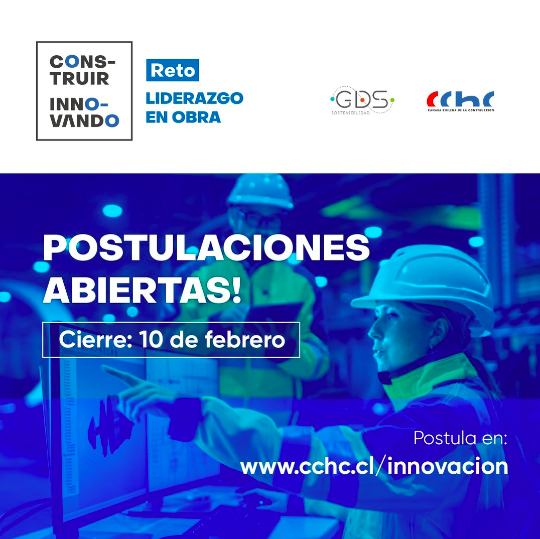 Instituto de la Construcción (@i_construccion) on Twitter photo El 10 de febrero finaliza el llamado para participar en el Reto Liderazgo en Obra convocado por la <a href="/CChC_Chile/">Cámara Chilena de la Construcción</a> y #GDS.
Revisa las bases acá cchc.cl/innovacion/ini…
#construcción #sostenibilidad #innovación #productividad #calidad #normativa #IC El 10 de febrero finaliza el llamado para participar en el Reto Liderazgo en Obra convocado por la <a href="/CChC_Chile/">Cámara Chilena de la Construcción</a> y #GDS.
Revisa las bases acá cchc.cl/innovacion/ini…
#construcción #sostenibilidad #innovación #productividad #calidad #normativa #IC