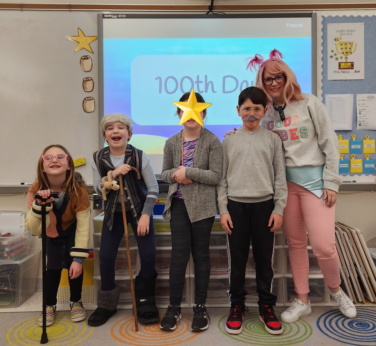 HeatherRedin's tweet photo. Celebrating the 100th Day ofSchool with Dress like you're 100 or Dress like you're from 100 years in the future! #wiltonwayct #wpscmsocial https://t.co/UpKmjatXzt