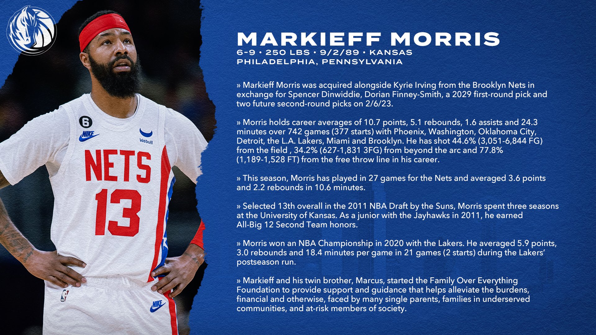What Markieff Morris can bring to the Nets this season